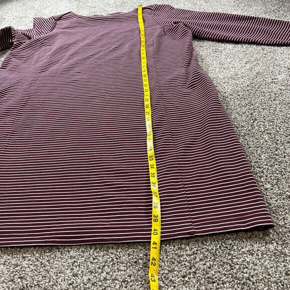 Duluth Trading Co Dress 2X Plus Ponte Pro Maroon Stripe Thick Comfort Outdoor - Picture 13 of 15